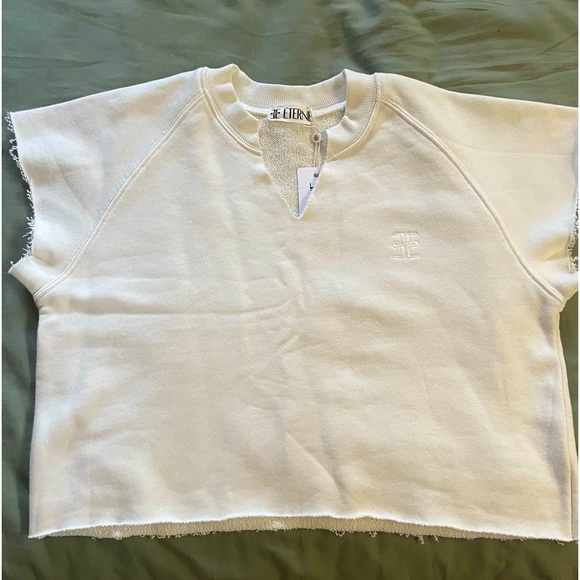 TERRY RAGLAN CUTOFF TOP, Brand- ETERNE - Picture 1 of 7